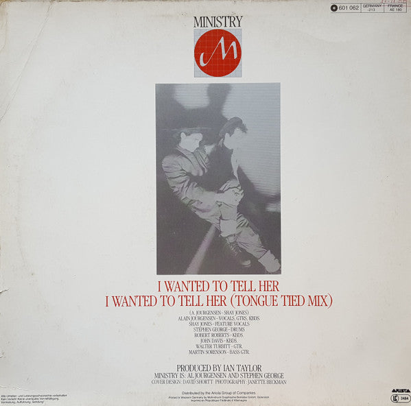Ministry : I Wanted To Tell Her (12", Maxi)