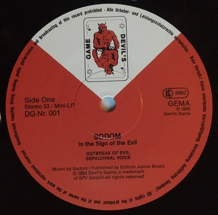 Sodom : In The Sign Of Evil (12", MiniAlbum)