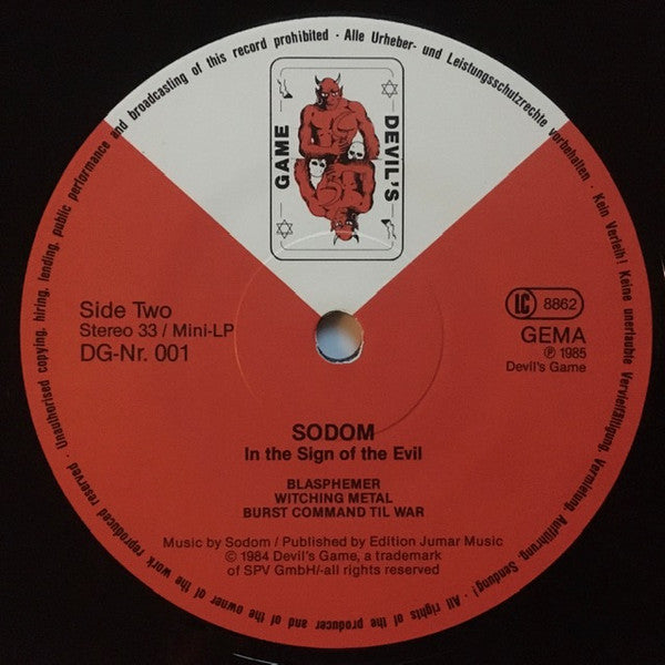 Sodom : In The Sign Of Evil (12", MiniAlbum)