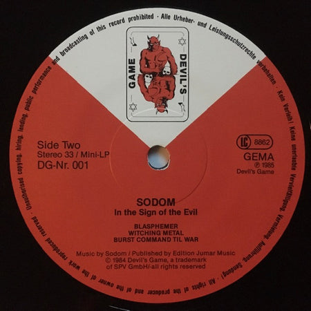 Sodom : In The Sign Of Evil (12", MiniAlbum)
