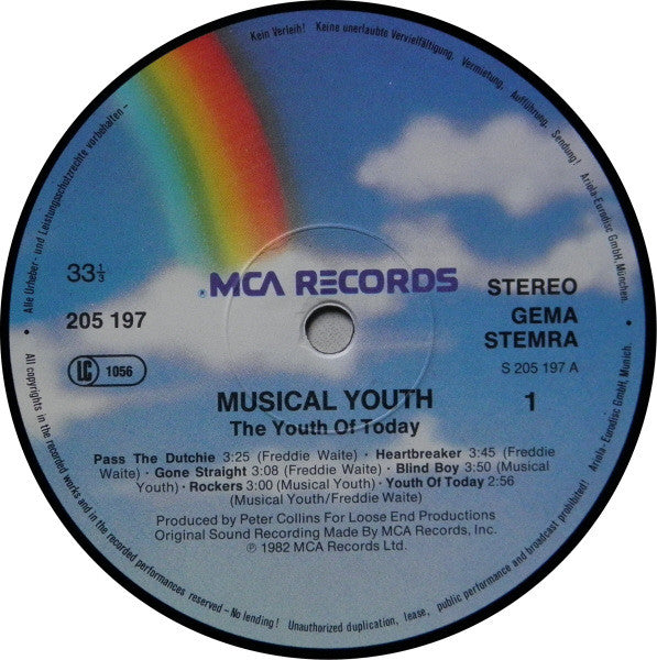 Musical Youth : The Youth Of Today (LP, Album, Ger)