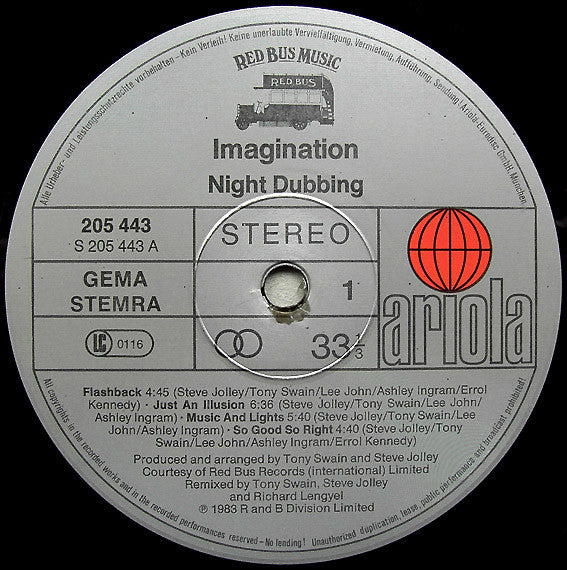 Imagination : Night Dubbing (LP, Album)