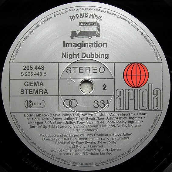Imagination : Night Dubbing (LP, Album)