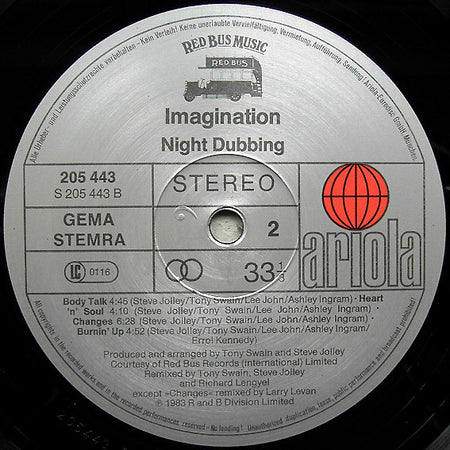 Imagination : Night Dubbing (LP, Album)