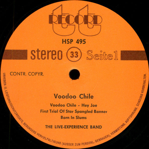 The Live Experience Band : Voodoo Chile - Live Experience 69-70 (LP, Album)