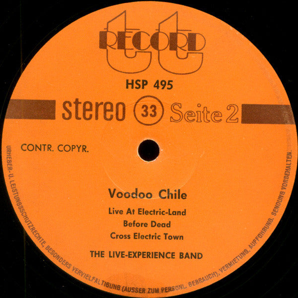 The Live Experience Band : Voodoo Chile - Live Experience 69-70 (LP, Album)