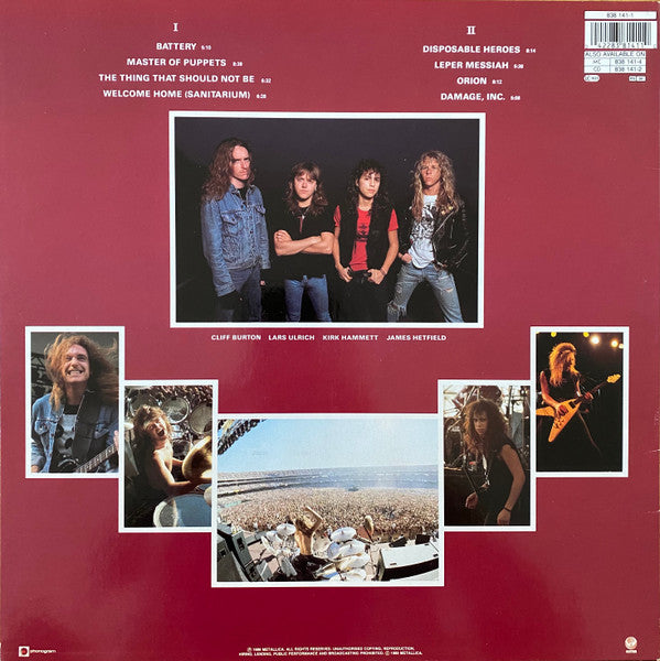 Metallica : Master Of Puppets (LP, Album, RE)