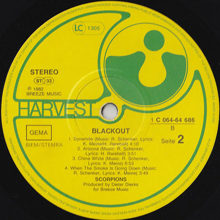 Scorpions : Blackout (LP, Album)