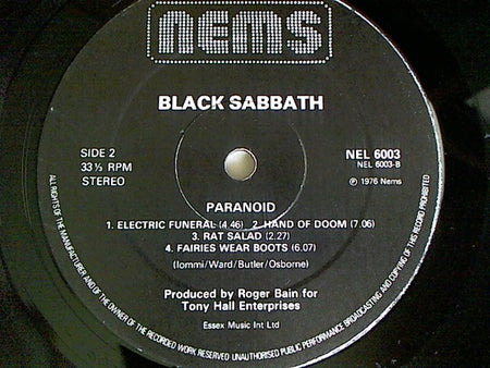 Black Sabbath : Paranoid (LP, Album, RE, Gat)