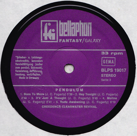Creedence Clearwater Revival : Pendulum (LP, Album)