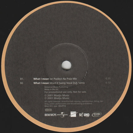 Modjo : What I Mean (12", Promo)