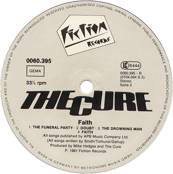 The Cure : Faith (LP, Album)