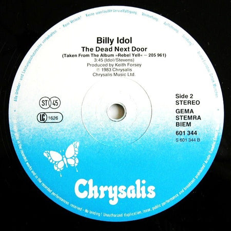 Billy Idol : Eyes Without A Face (12", Maxi)