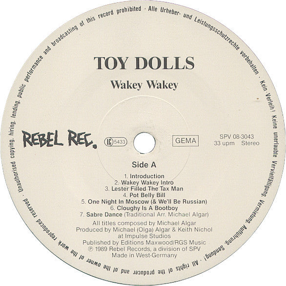 Toy Dolls : Wakey Wakey! (LP, Album)