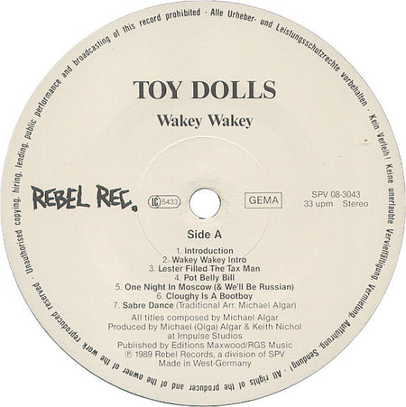Toy Dolls : Wakey Wakey! (LP, Album)
