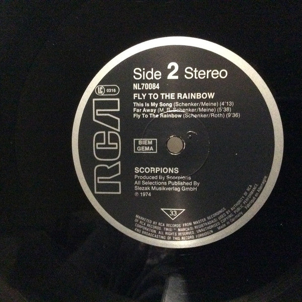 Scorpions : Fly To The Rainbow (LP, Album, RE)