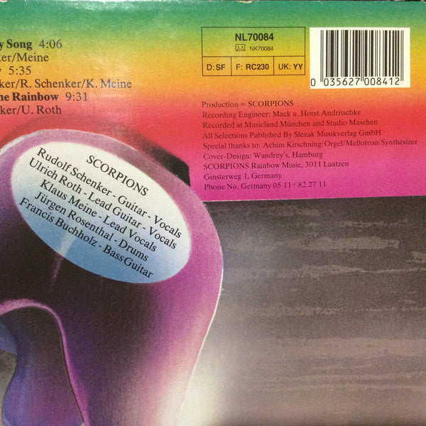 Scorpions : Fly To The Rainbow (LP, Album, RE)