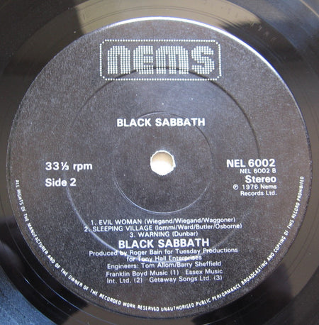 Black Sabbath : Black Sabbath (LP, Album, RE, Gat)