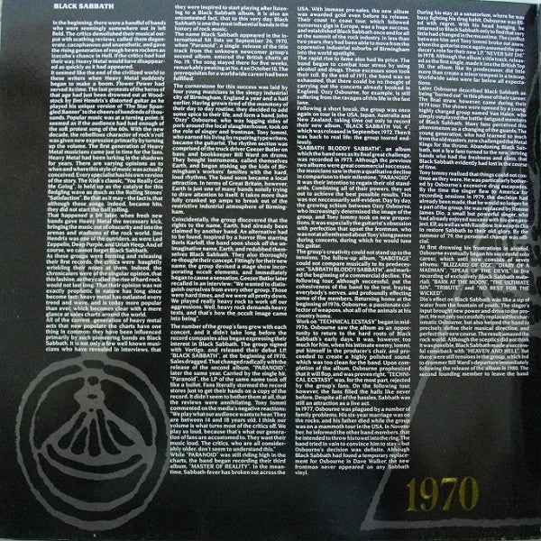 Black Sabbath - Blackest Sabbath: Black Sabbath 1970-1987 (2xLP) (Very Good Plus (VG+))