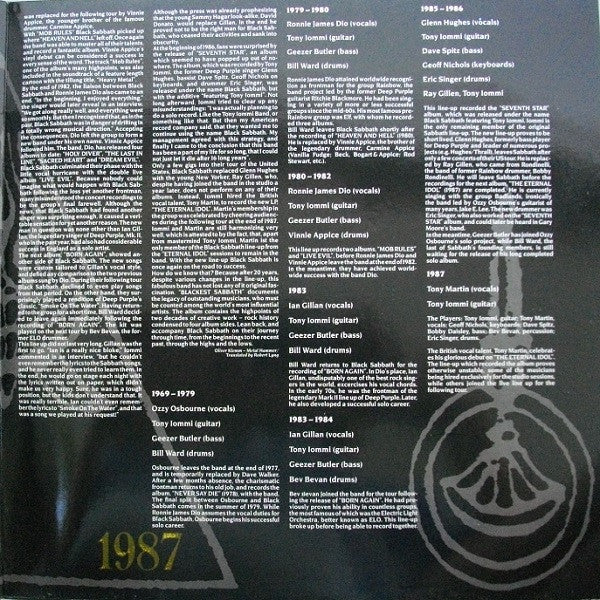 Black Sabbath : Blackest Sabbath: Black Sabbath 1970-1987 (2xLP, Comp, Gat)
