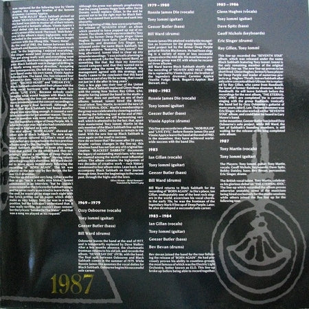 Black Sabbath : Blackest Sabbath: Black Sabbath 1970-1987 (2xLP, Comp, Gat)