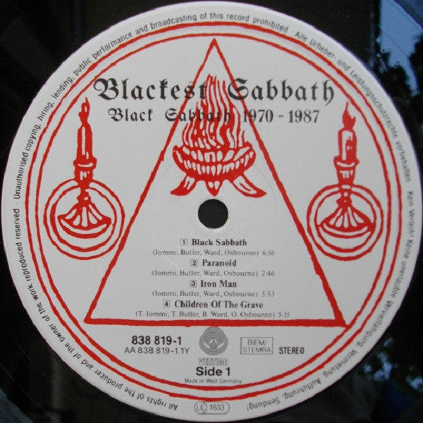 Black Sabbath : Blackest Sabbath: Black Sabbath 1970-1987 (2xLP, Comp, Gat)