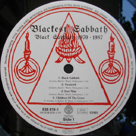 Black Sabbath : Blackest Sabbath: Black Sabbath 1970-1987 (2xLP, Comp, Gat)