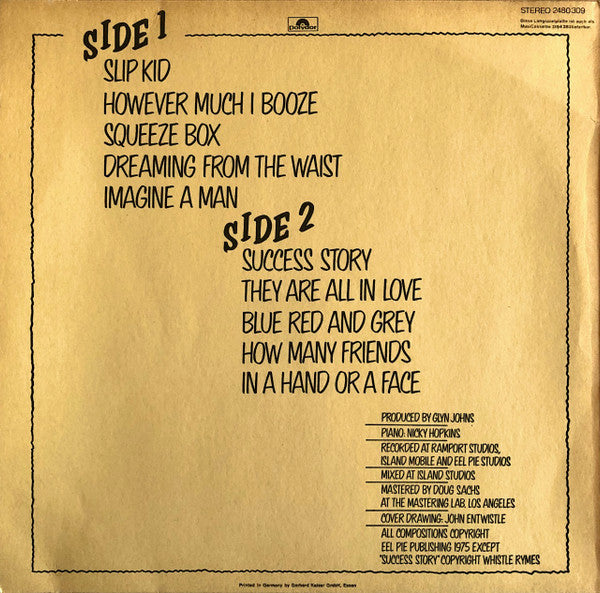 The Who : The Who By Numbers (LP, Album)