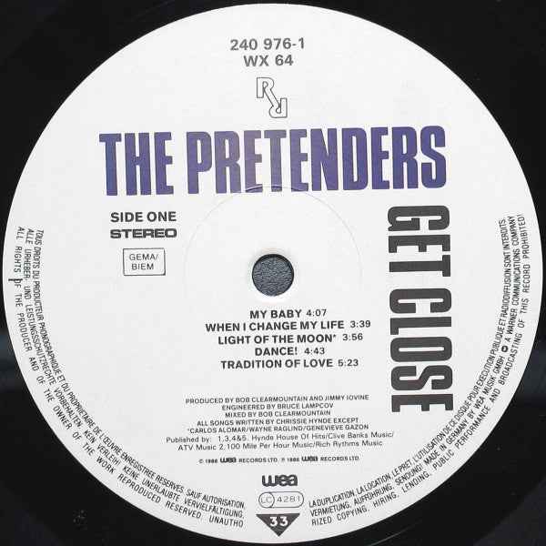 The Pretenders Get Close (LP) (Near Mint (NM Or M ))