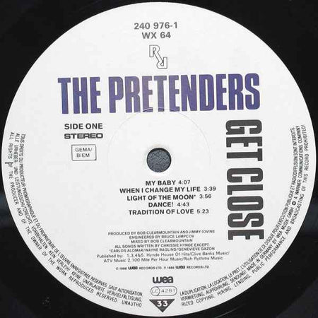 The Pretenders Get Close (LP) (Near Mint (NM Or M ))