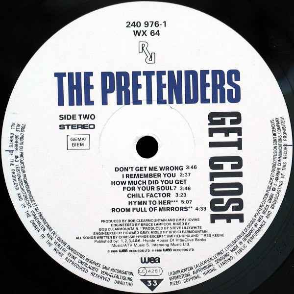 The Pretenders Get Close (LP) (Near Mint (NM Or M ))