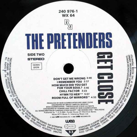 The Pretenders Get Close (LP) (Near Mint (NM Or M ))