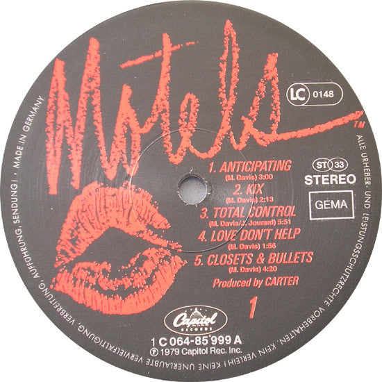 The Motels : Motels (LP, Album)