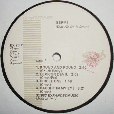 Germs : What We Do Is Secret (12", EP, Comp)