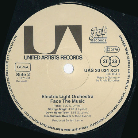 Electric Light Orchestra : Face The Music (LP, Album, RE)