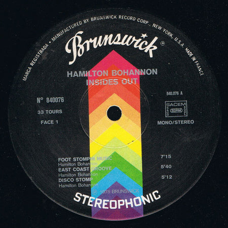 Hamilton Bohannon : Insides Out (LP, Album)