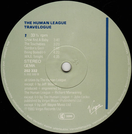 The Human League : Travelogue (LP, Album, RP)
