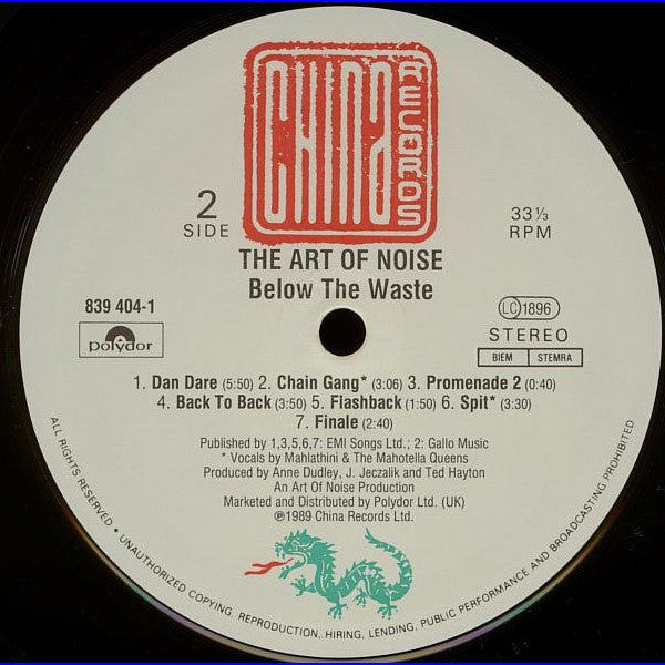 The Art Of Noise : Below The Waste (LP, Album)