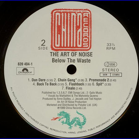 The Art Of Noise : Below The Waste (LP, Album)