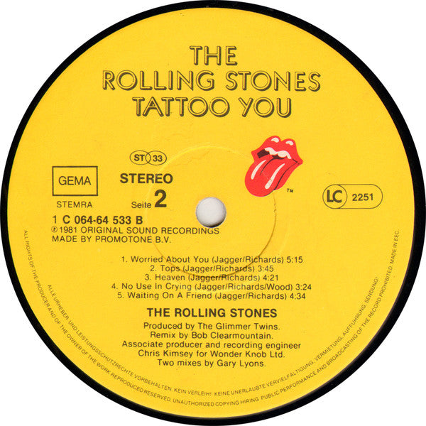 The Rolling Stones : Tattoo You (LP, Album)