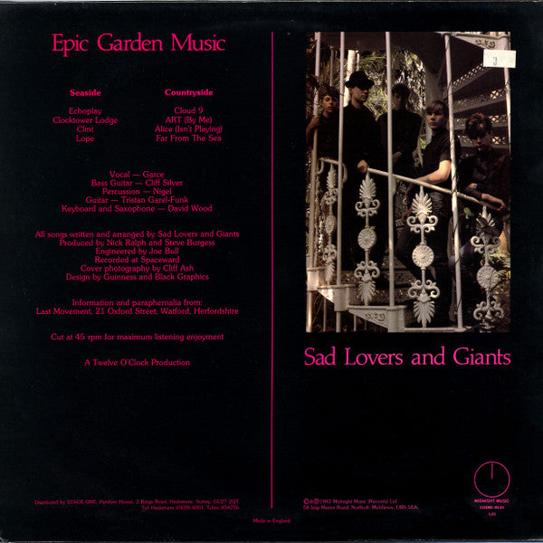 Sad Lovers And Giants : Epic Garden Music (LP, Album)