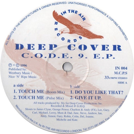 Deep Cover Inc : C.O.D.E. 9. E.P. (12", EP)