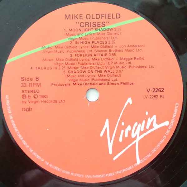 Mike Oldfield - Crises (LP) (Near Mint (NM or M-))