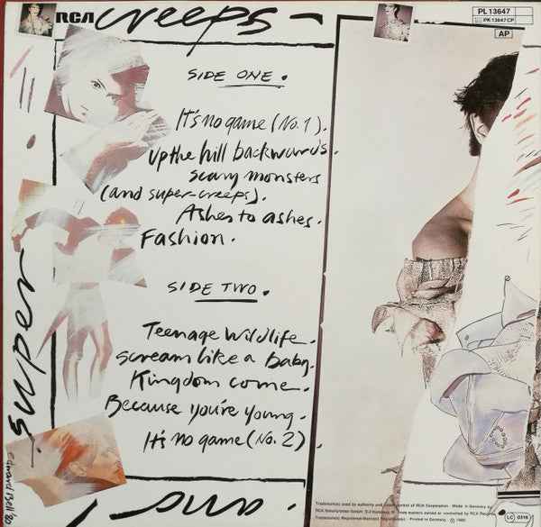 David Bowie - Scary Monsters (LP) (Very Good Plus (VG+))