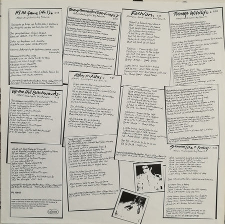 David Bowie : Scary Monsters (LP, Album, Ora)