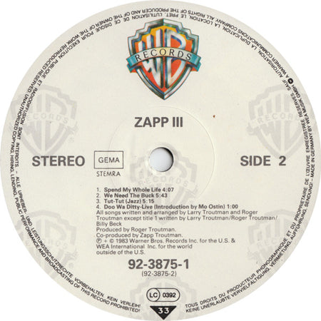 Zapp : Zapp III (LP, Album)