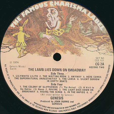 Genesis : The Lamb Lies Down On Broadway (2xLP, Album, RE, Ger)