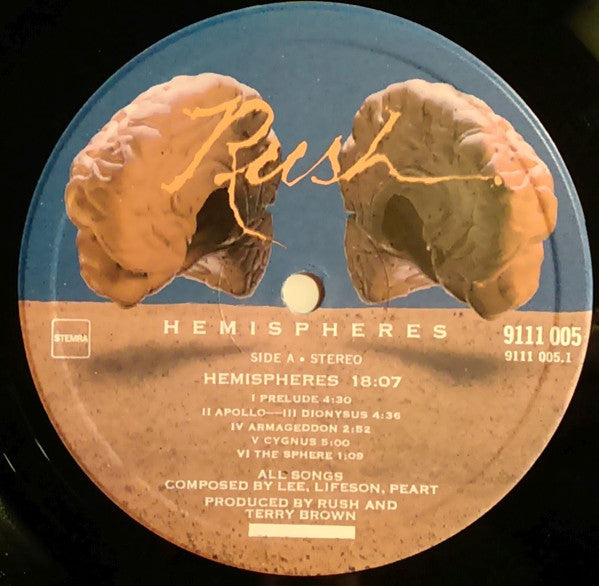Rush : Hemispheres (LP, Album, Gat)