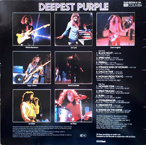 Deep Purple : Deepest Purple : The Very Best Of Deep Purple (LP, Comp, Club)