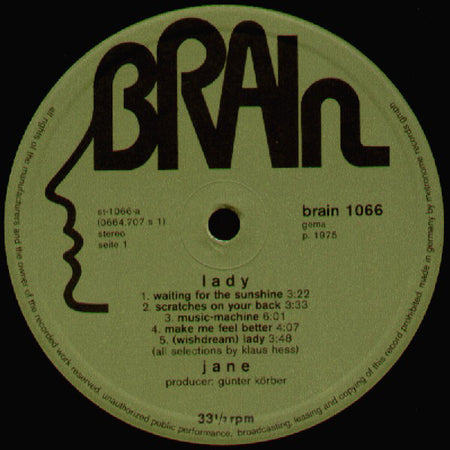Jane : Lady (LP, Album, Gre)